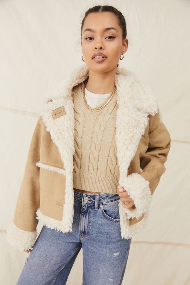 Shearling jacket 2025 urban outfitters