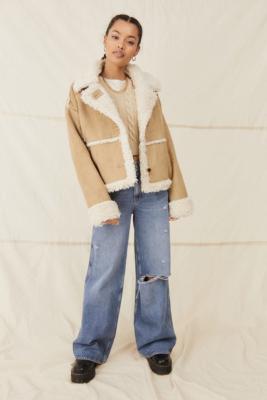 maria faux shearling jacket