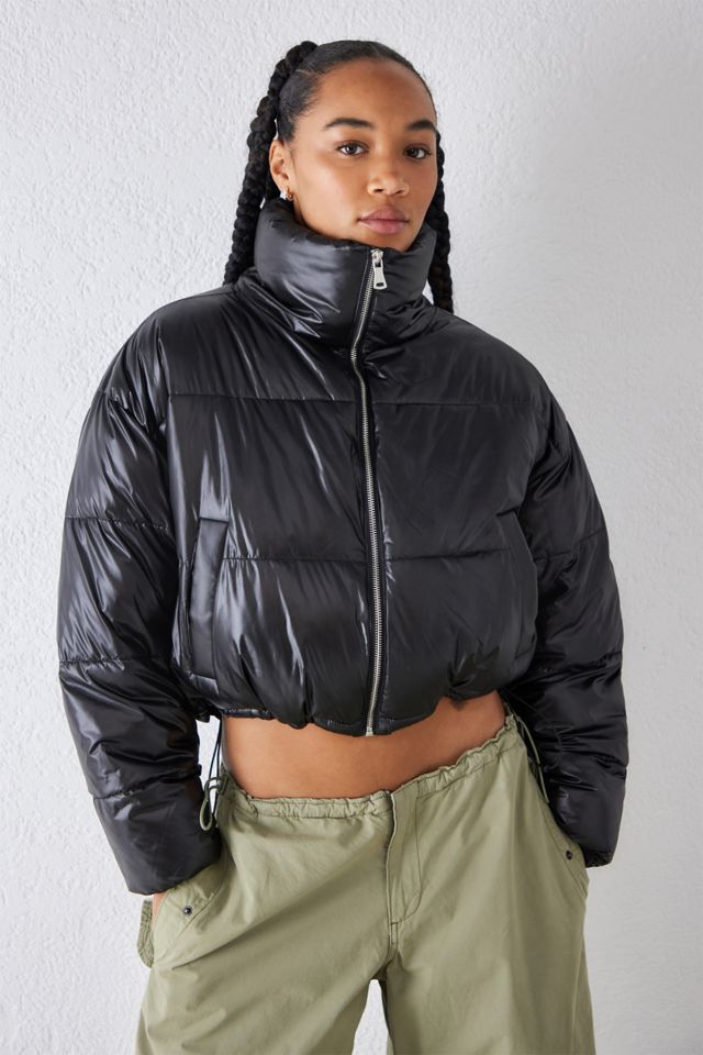 Urban outfitters black puffer on sale coat