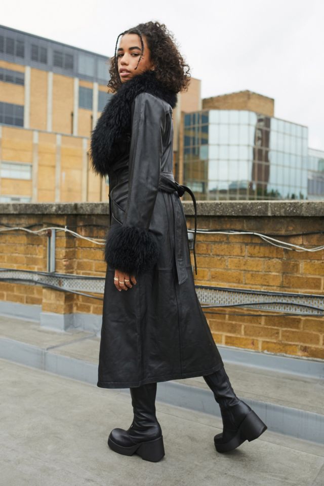 Urban outfitters black on sale coat