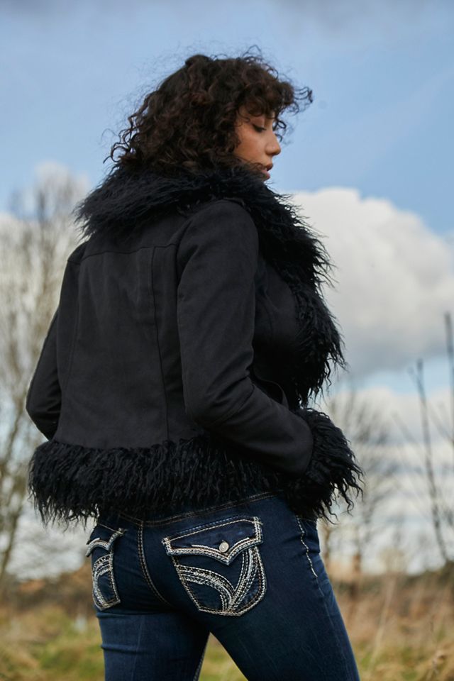 UO Y2K Faux Fur Trim Jacket #1