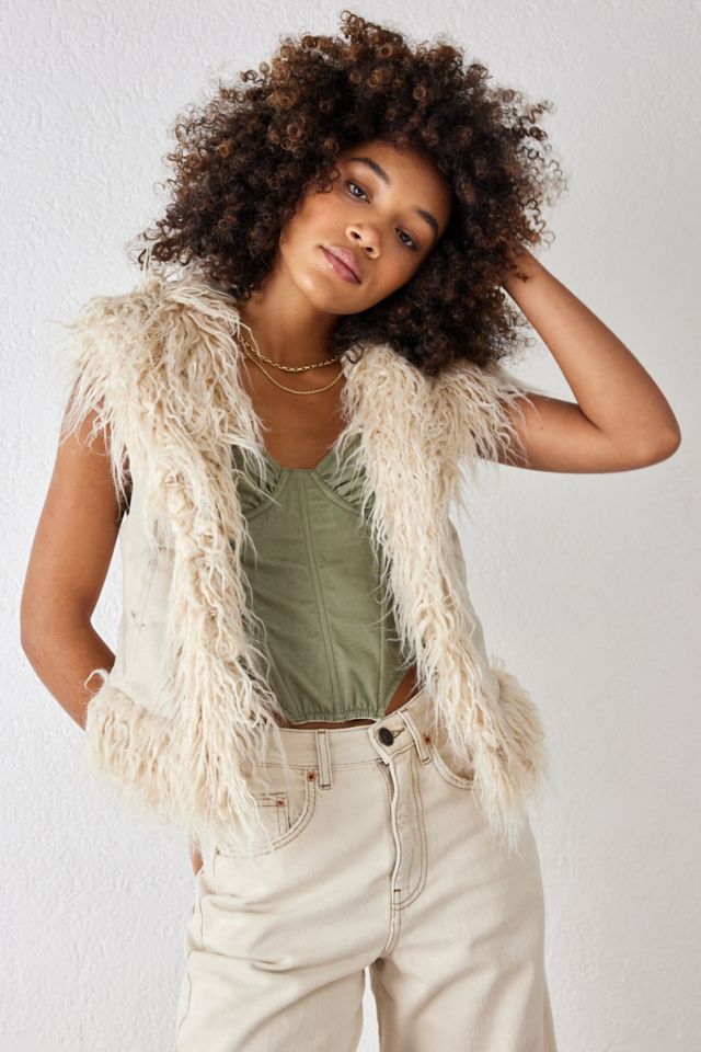 Faux fur deals trim gilet