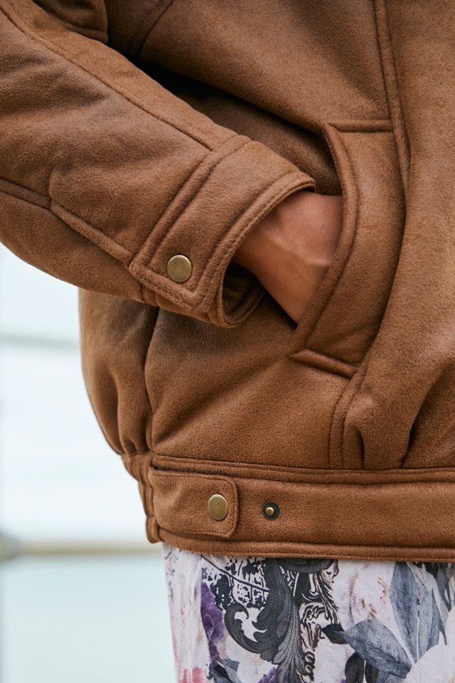 BDG Faux Suede Harrington Jacket  #5