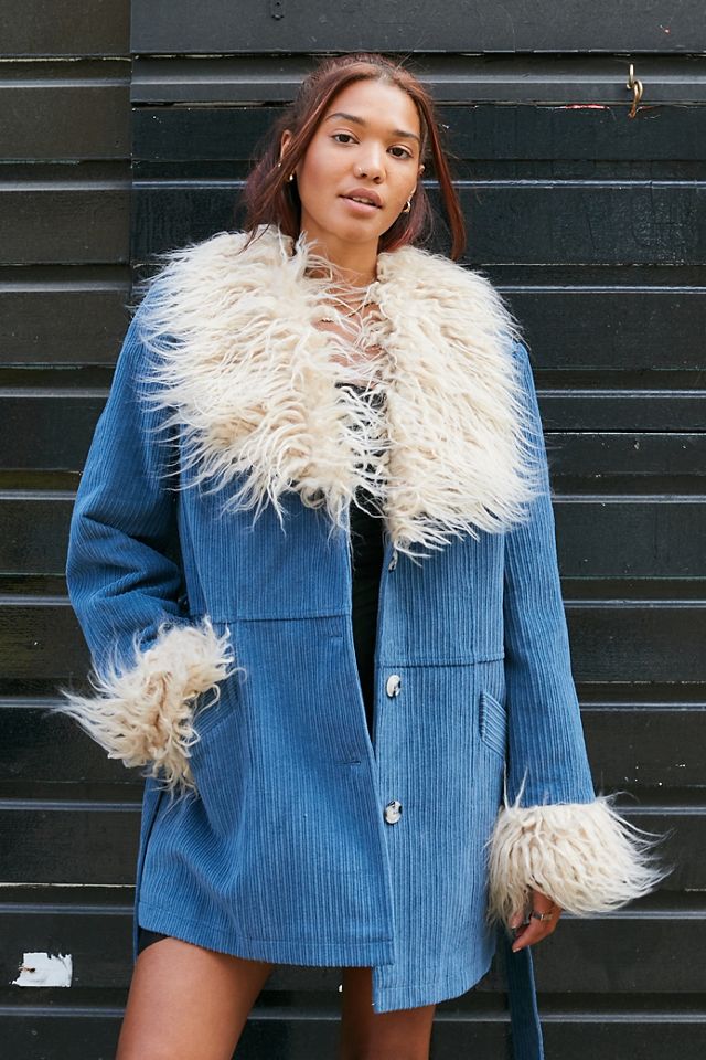 UO Faux Fur Trim Corduroy Jacket  #2