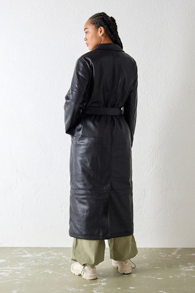 UO Luna Faux Leather Trench Coat #3