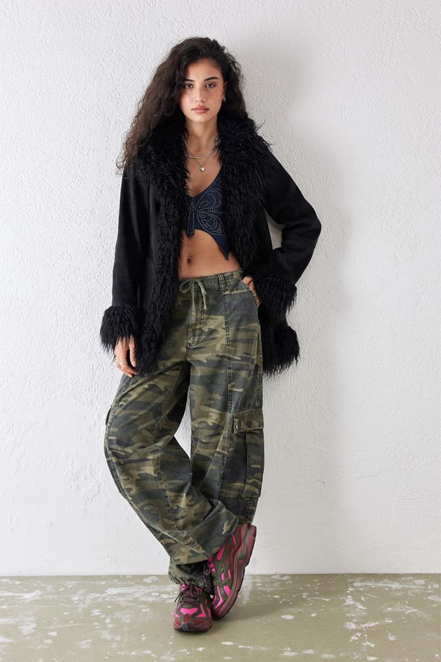 UO Y2K Faux Fur Trim Jacket #1