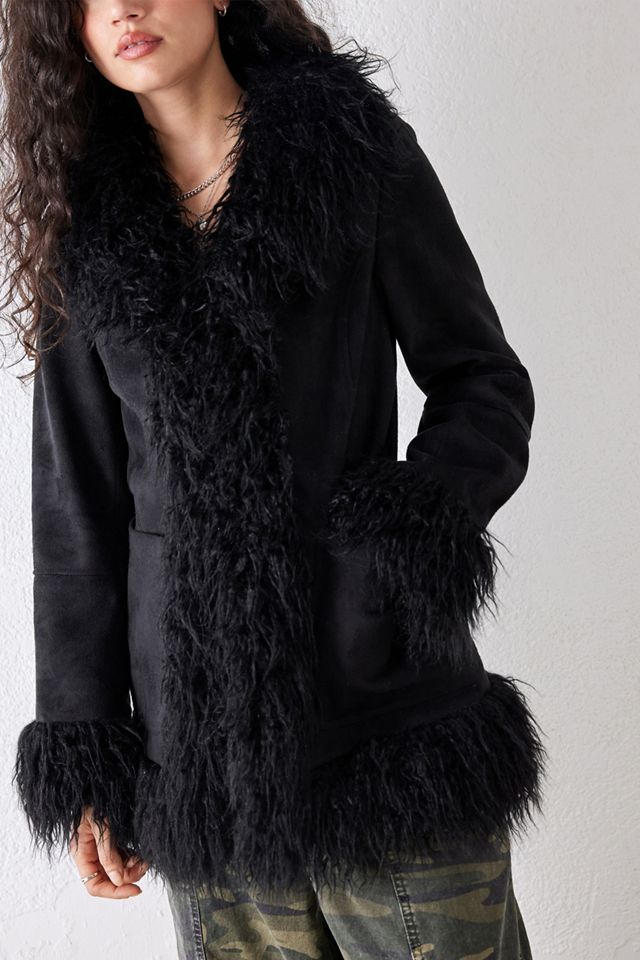 UO Y2K Faux Fur Trim Jacket #4