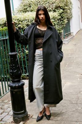 Black light trench coat deals