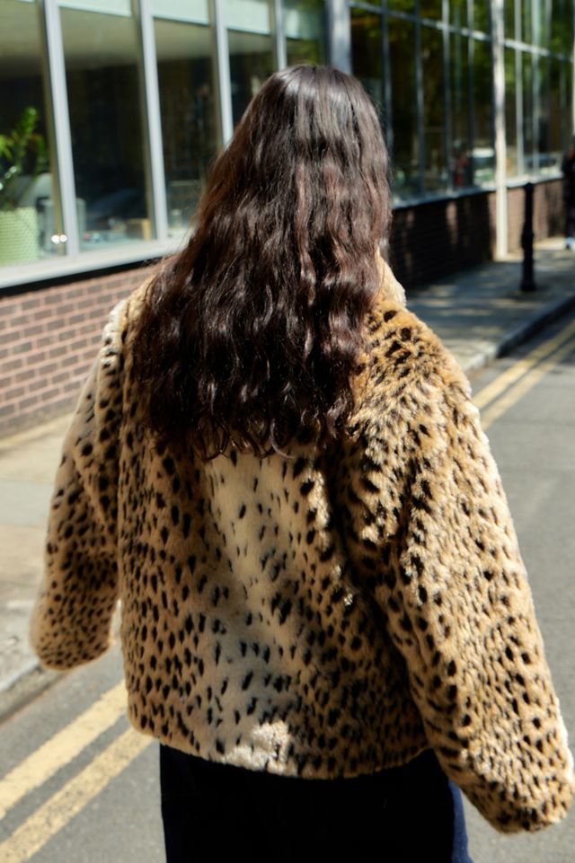 Silence + Noise Leopard Print Faux Fur Coat  #4