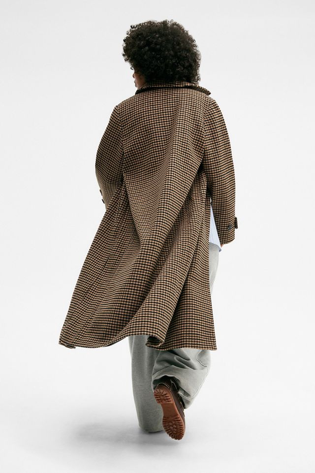 BDG Check Wool Trench Coat  #2