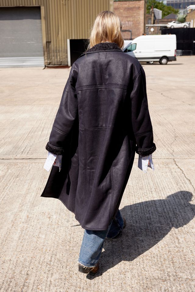 BDG Faux Shearling Lined Coat #4