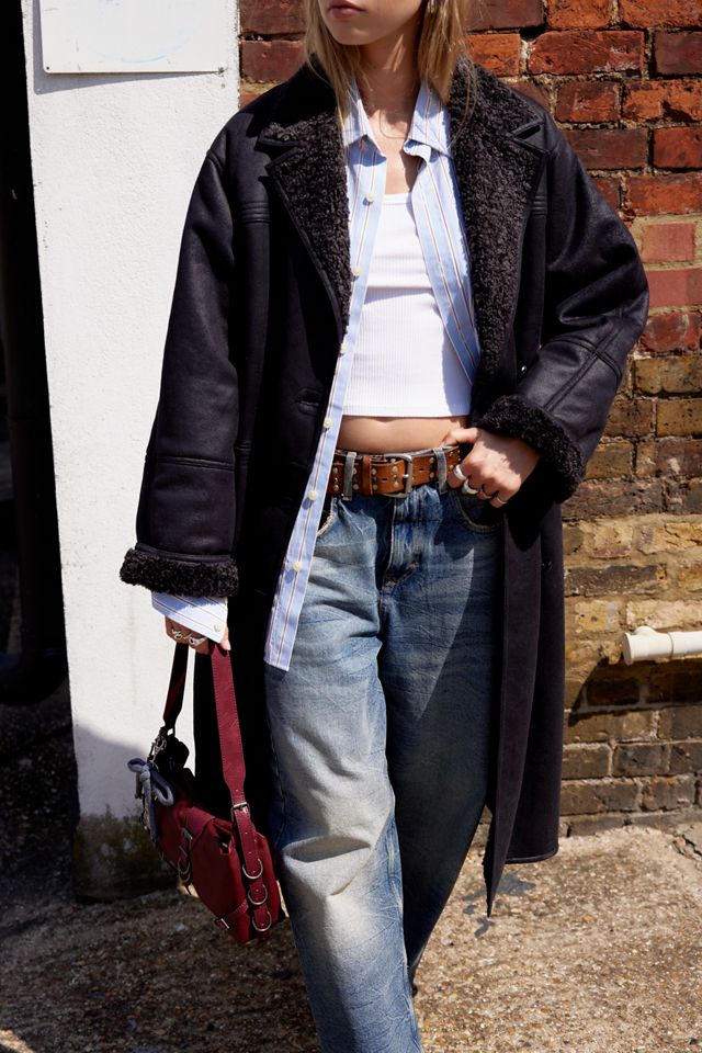 BDG Faux Shearling Lined Coat #5