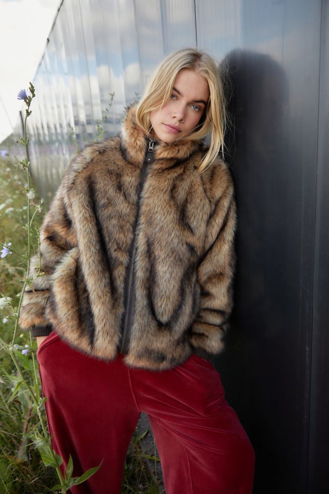 iets frans... Manteau en fausse fourrure Wade #1