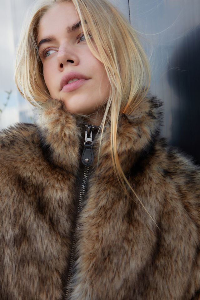 iets frans... Manteau en fausse fourrure Wade #12