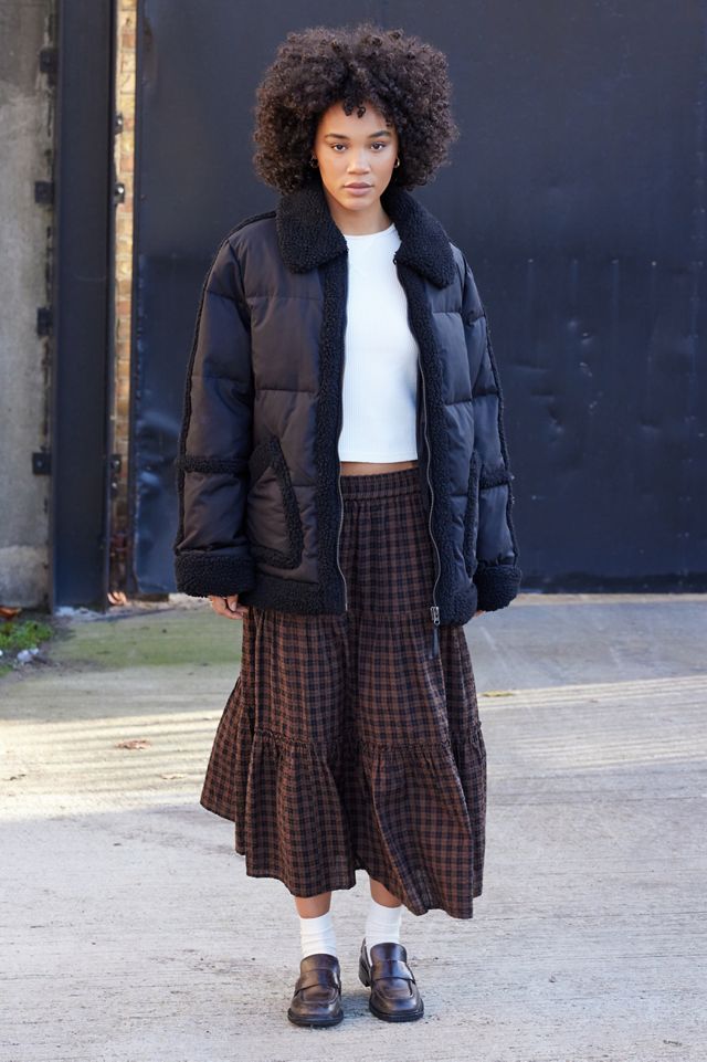 Kimchi Blue Borg Trim Puffer Coat #1