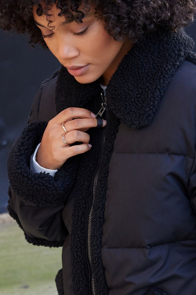 Kimchi Blue Borg Trim Puffer Coat #2