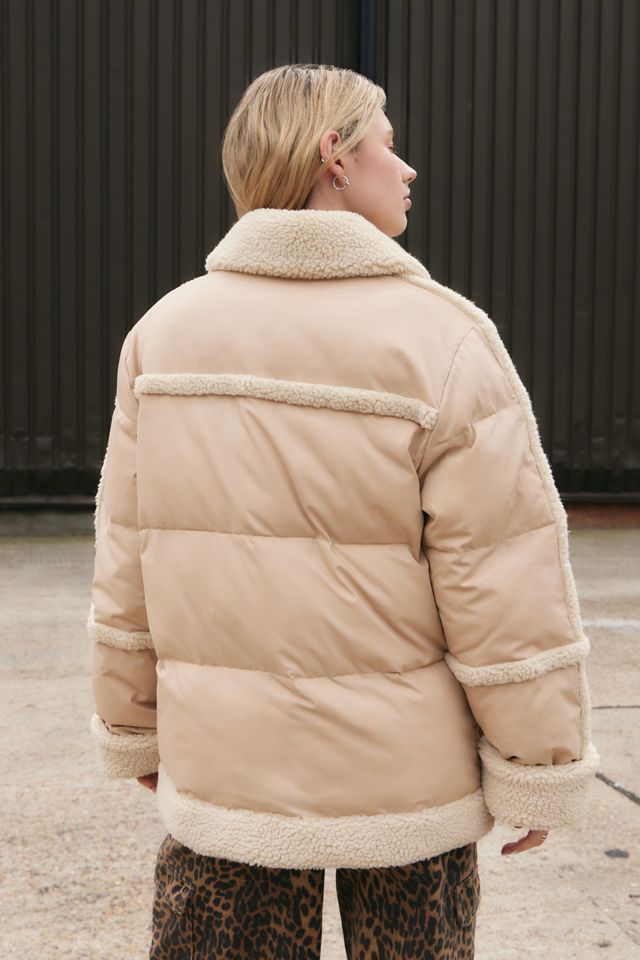 Kimchi Blue Borg Trim Puffer Coat | Urban Outfitters UK
