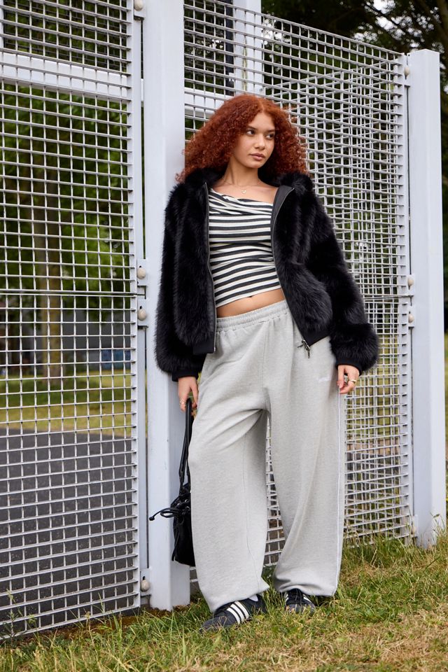 iets frans... Reversible Faux Fur Bomber Jacket #3