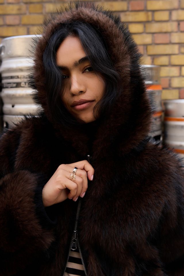 BDG Reversible Faux Fur Bomber Jacket #2