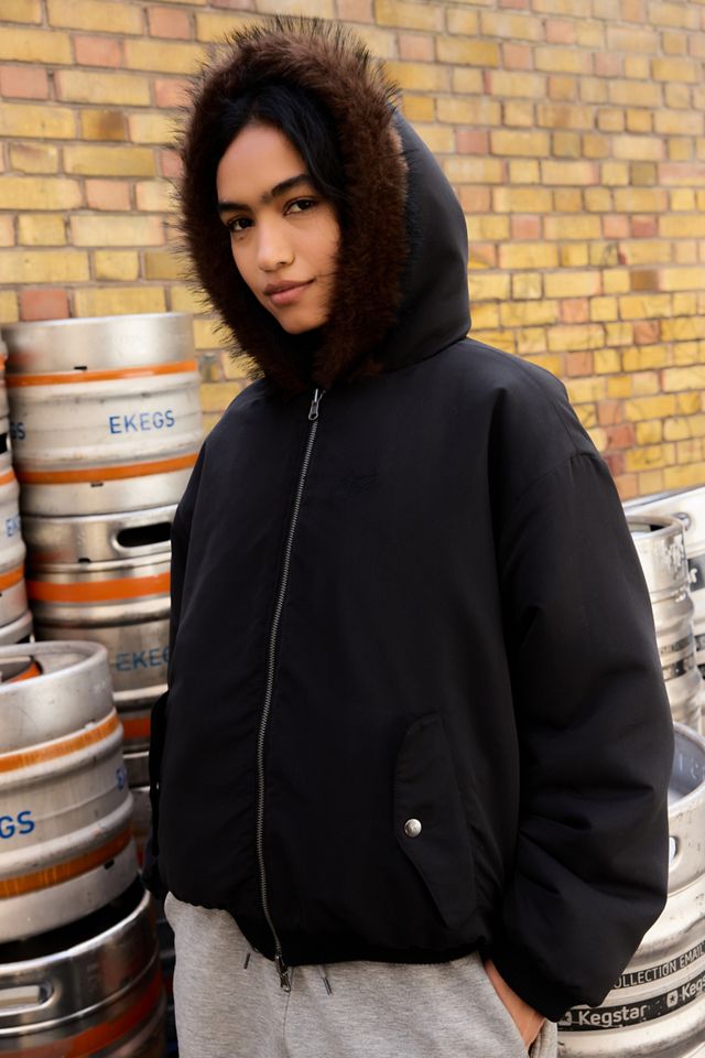 BDG Reversible Faux Fur Bomber Jacket #1