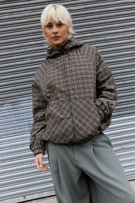 iets frans... Check Water Resistant Padded Shell Jacket Product Page