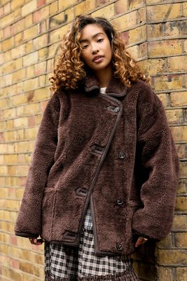 Manteau réversible en fausse fourrure d'agneau liée BDG