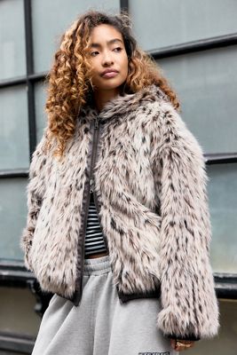 Silence + Noise Giacca Bomber Reversibile in Pelliccia Sintetica