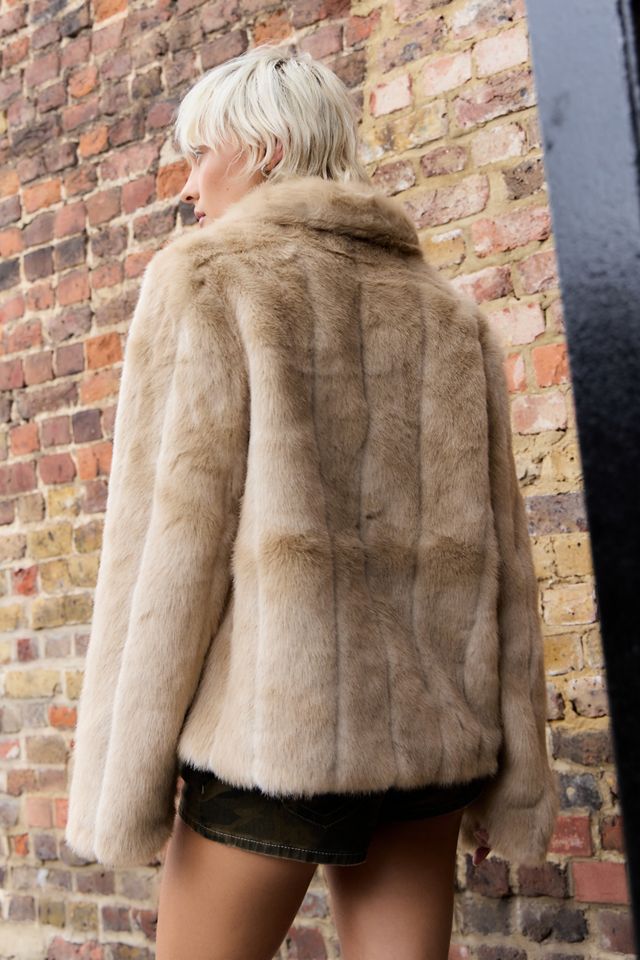 Veste courte en fausse fourrure pelucheuse Silence + Noise #3