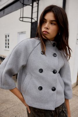 Kimchi Blue Viv 3/4 Sleeve Pea Coat