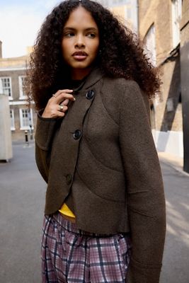 Kimchi Bue Raya Asymmetric Wool Jacket