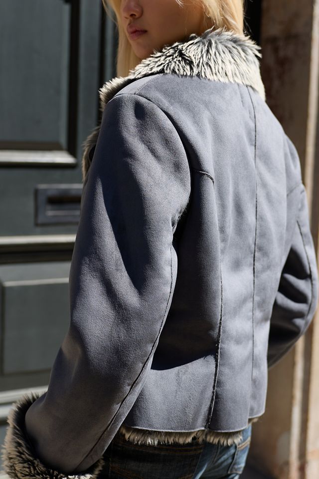 Veste UO Sophia à bordure en fausse fourrure #3