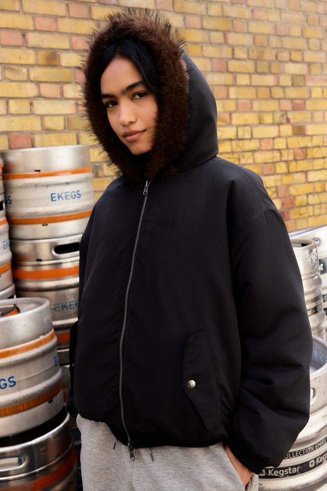 BDG Faux-Fur Reversible Bomber Jacket #4