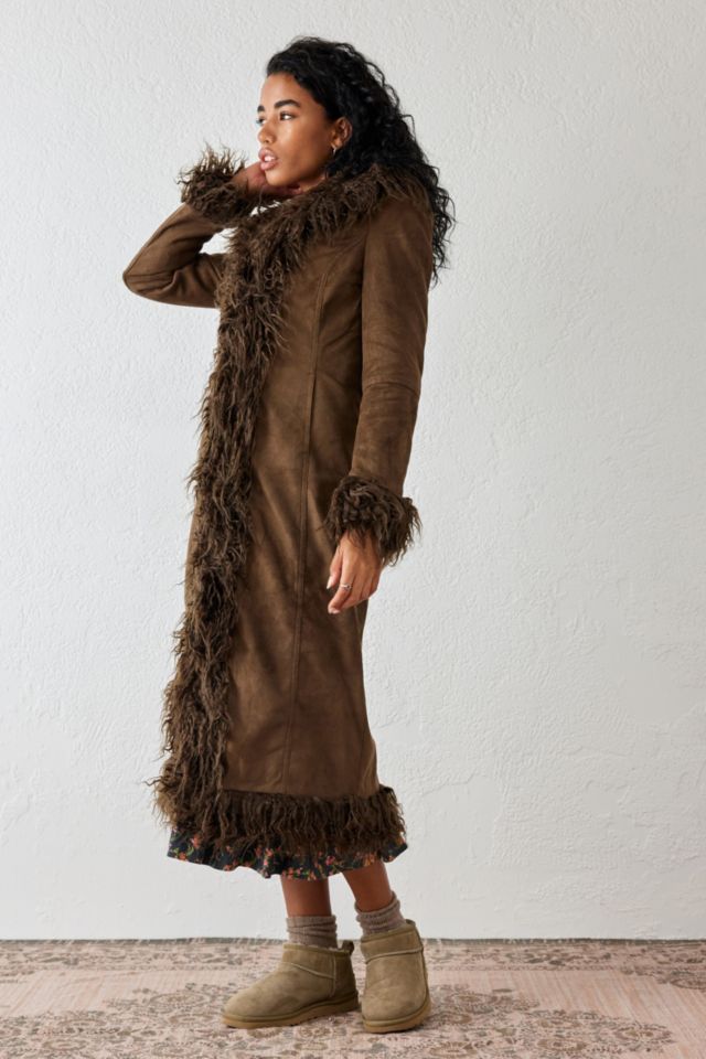 Urban outfitters fuzzy clearance coat