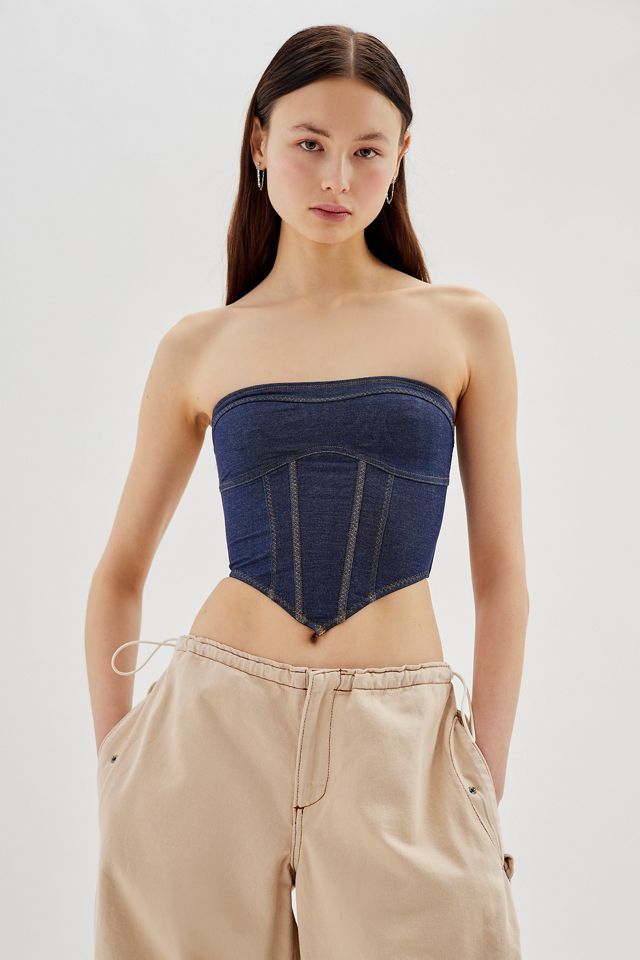 Urban Outfitters Blue Corset Top - Gem