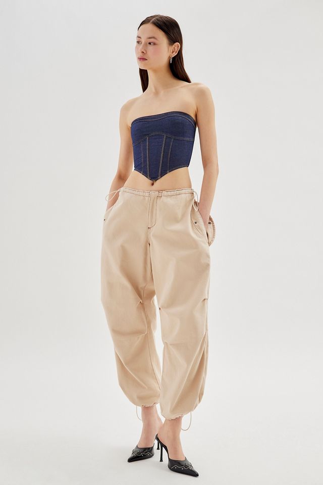 Corsetto Bustier in Denim Senza Spalline Out From Under #3