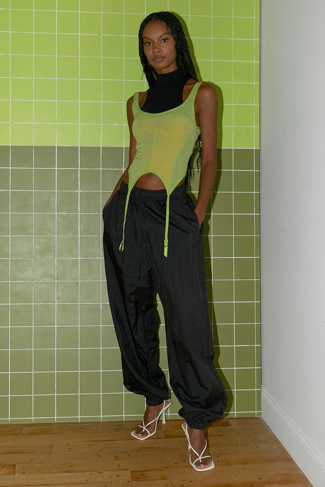 Out From Under Mesh Corset Top & Garters Urban Outfitters UK