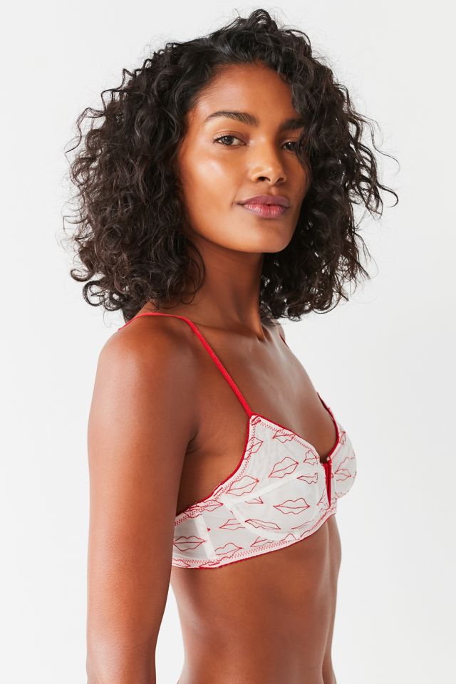 Out From Under Be Mine Mesh Applique Underwire Bra #3