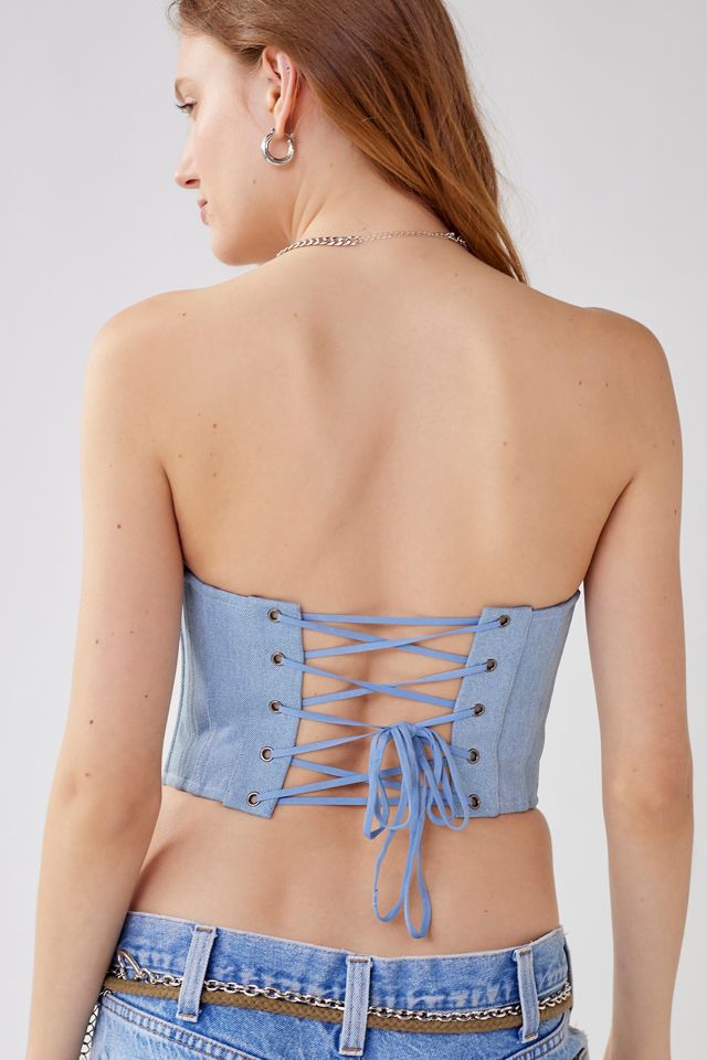 Corset en denim à double fermeture éclair Out From Under #1