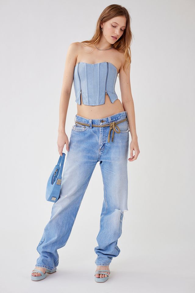 Corset en denim à double fermeture éclair Out From Under #2