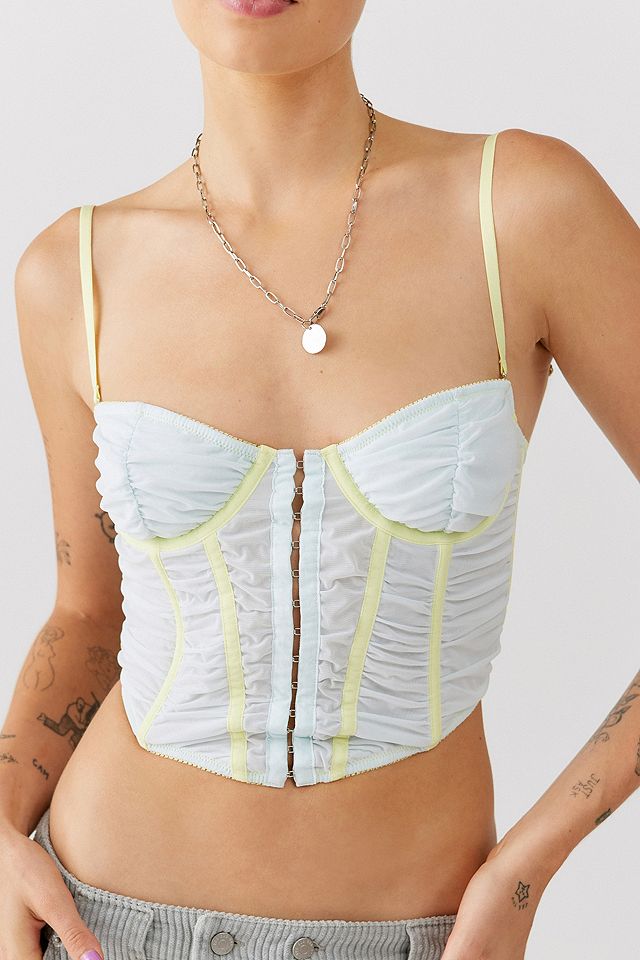Marie Ruched Modern Love Corset Urban Outfitters Women Clothing Underwear Bras Corsets 