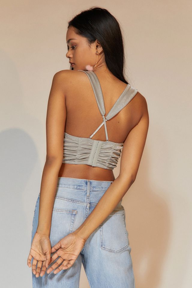 Out From Under Ella Shiny Ruched Bustier #1
