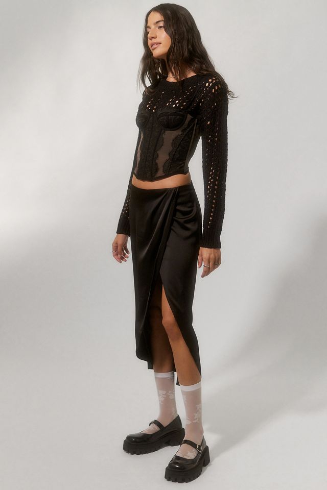 Out From Under Divine Modern Love Embroidered Corset  Urban Outfitters  Singapore - Clothing, Music, Home & Accessories