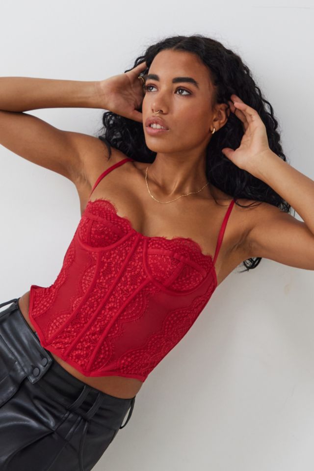 NWT Out from Under Corset top size Small Modern love Urban Outfitters Holly  S