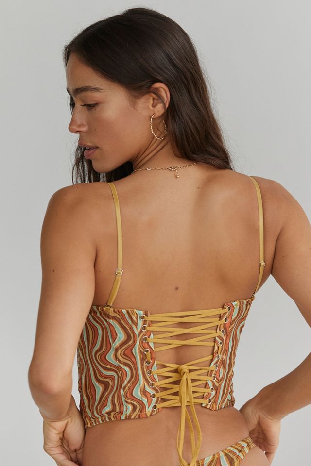 Out From Under Lucy Dotty Mesh Corset #1