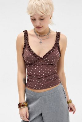 Out From Under Cammy Ruffle Mesh Cami