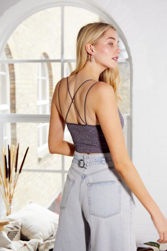 Out From Under Cindy Glitter Seamless Bra Top #3