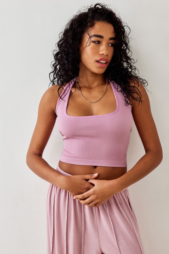 Out From Under Jackie Seamless Plunge Halter Neck Top - blue M at Urban  Outfitters, Compare