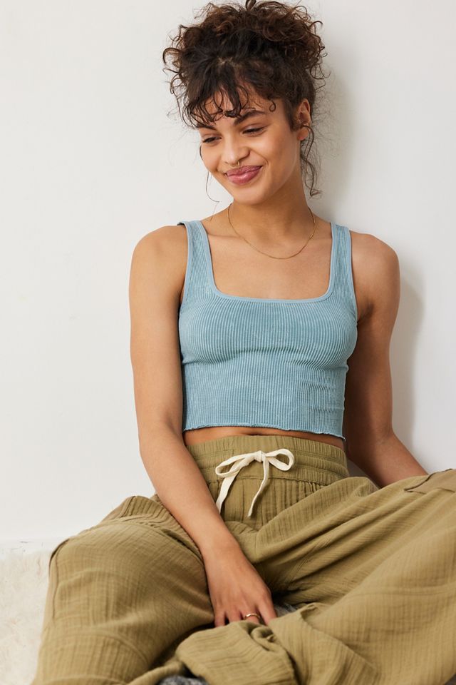 UO Gilet di lavaggio acido elasticizzato senza cuciture #3