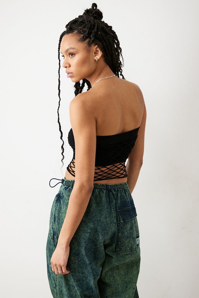 Out From Under Bandeau Fishnet Crop Top  #3
