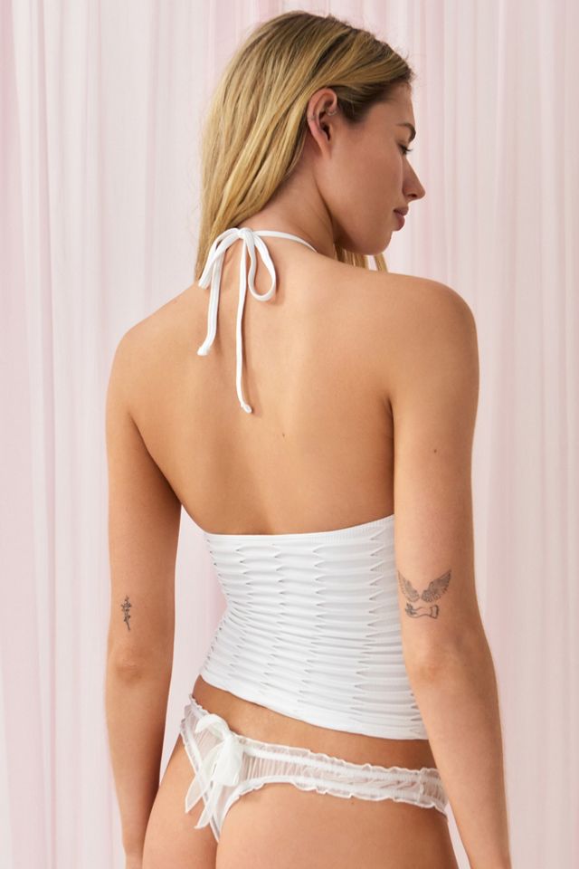 Out From Under Textured Halterneck Top #5